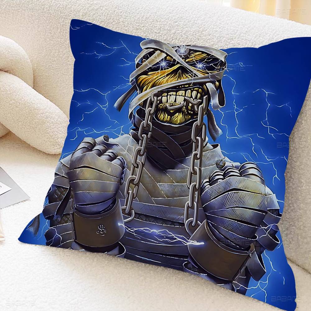 Cool I-I-Iron M-Maiden Pillow Cushion Cover Pillowcase Living Room Sofa Home Decor Customized