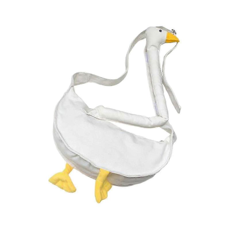 Borsa a tracolla grande e divertente con oca, borsa in tela alla moda per shopping, festival e uso quotidiano