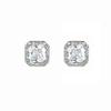 Square cube earrings women's fashion super flash earrings fashion micro zircon square earrings