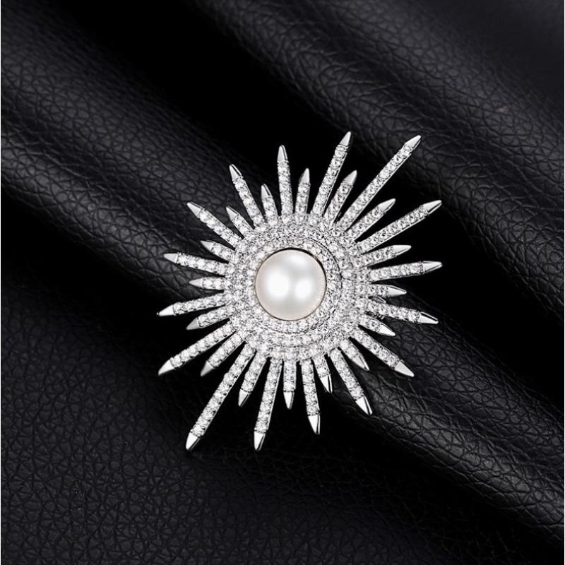New Alloy Brooch High-end Niche Women's Peony High-end Pin Coat Suit High-end Versatile Brooch