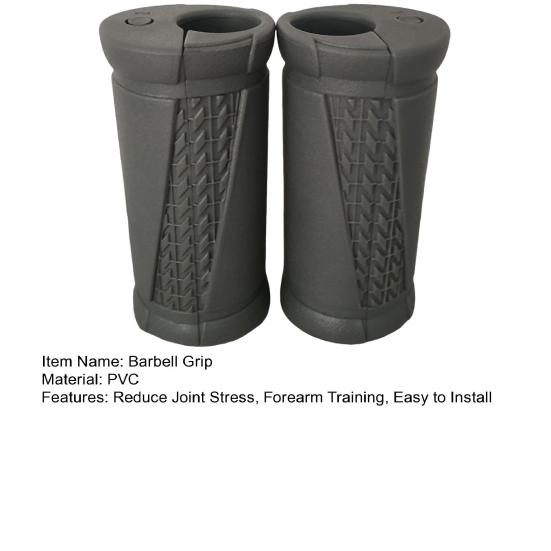 1 Pair Angled Barbell Grips Ergonomic Rotating Weightlifting Handles Reduce Joint Stress