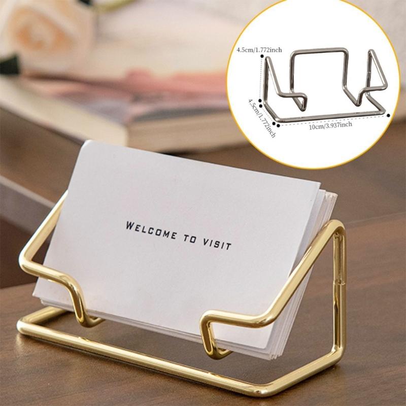 Professional Metal Card Organiser For Business Meeting And Conference Desktop Business Card Display Stand Hold 70 Sheets