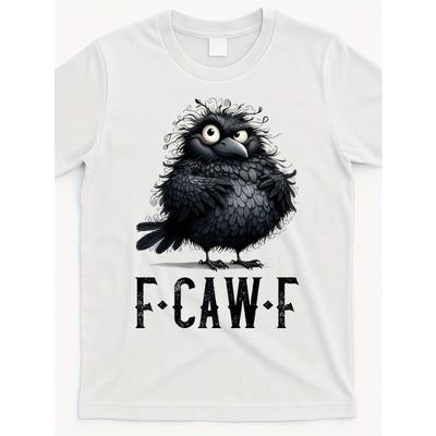 European Sizes F Caw F Black Crow Black Bird Funny Crow F Caw F Premium T Shirt Same Style for Men Summer Short-Sleeved Printed
