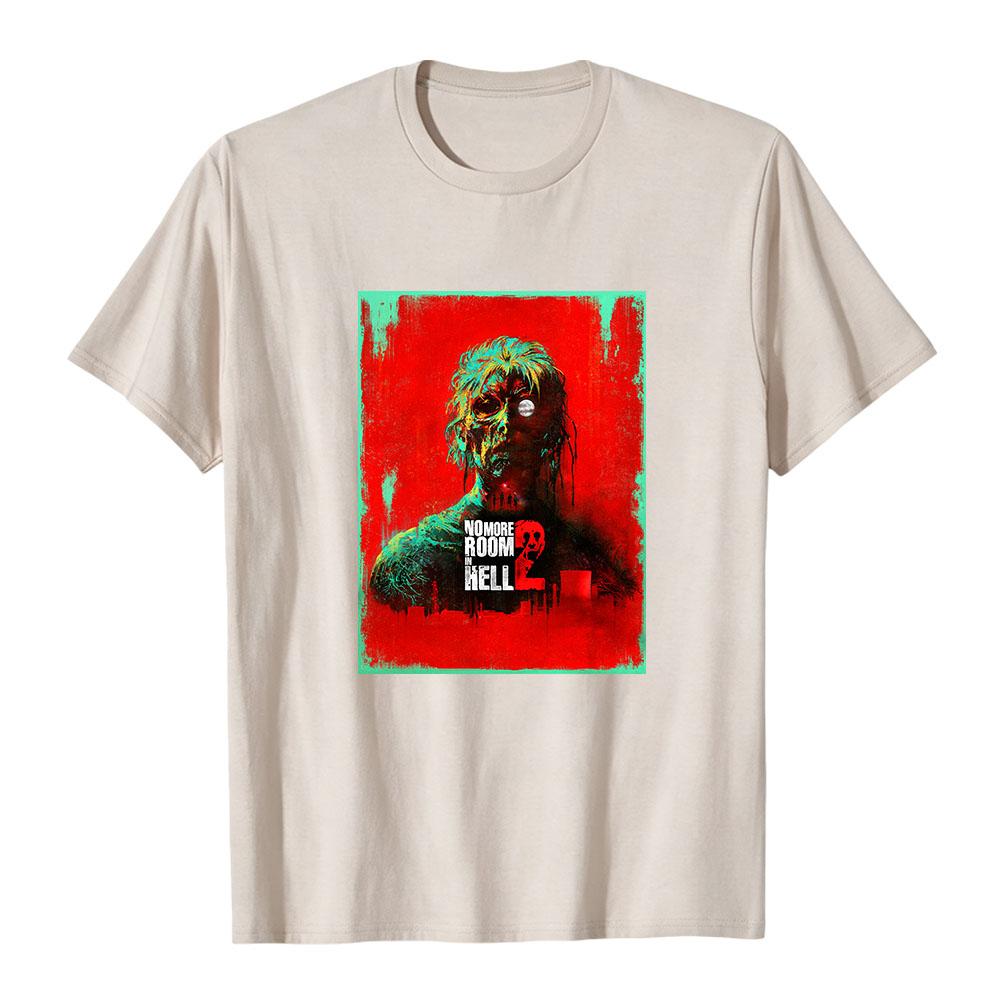 No More Room In Hell 2 T-shirt Unisex Horror Zombie Graphic TShirt Men Women Crew Neck Short Sleeve Tee Retro Poster Print Merch