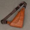 Casual Fashion Men Shoulder Bag Genuine Leather Crossbody Bagpack Bag Outdoor Men's Sling Bags Handmade Male Chest Bag