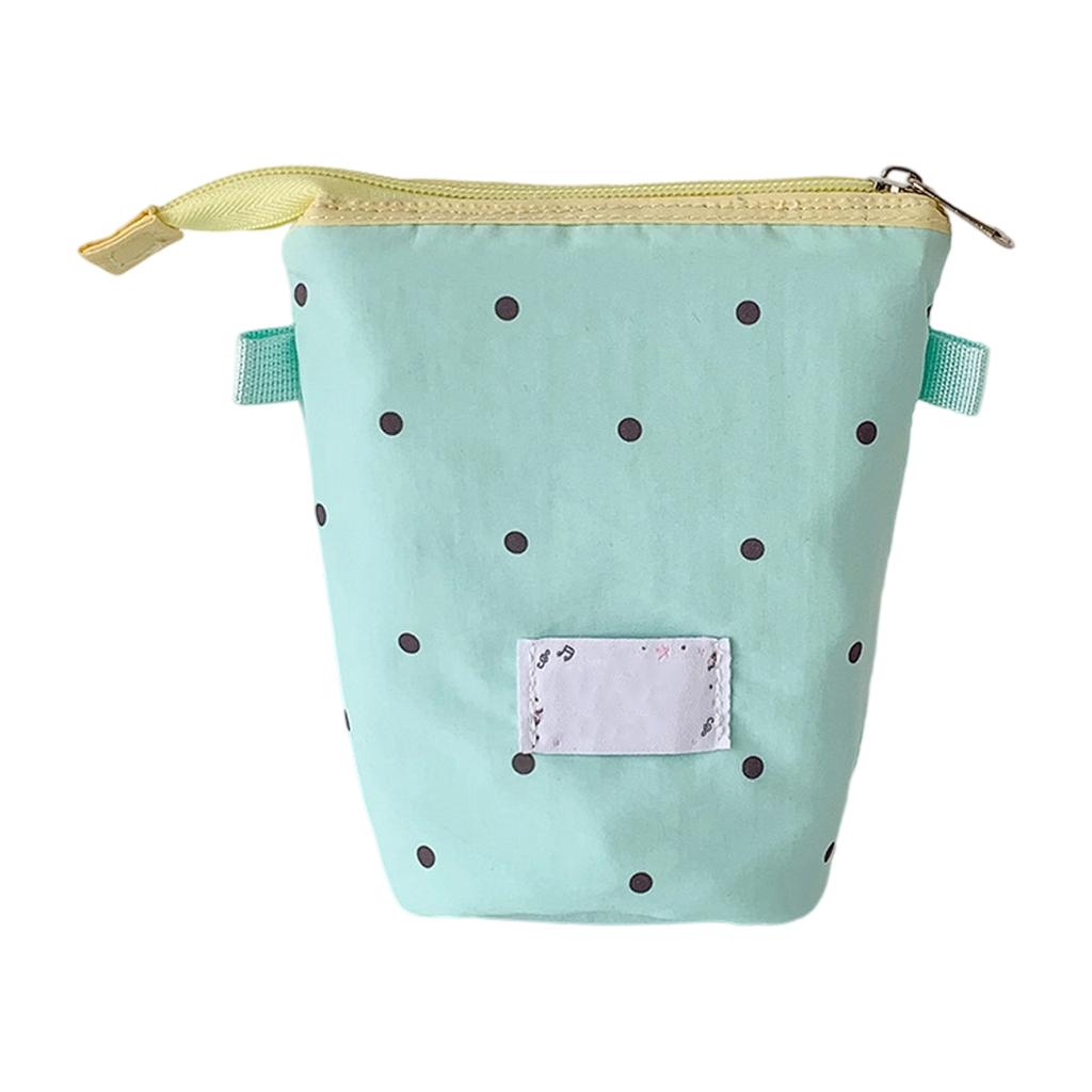 User Friendly Cloth Pen Pouches With Spacious Interior Dot Pattern Lightweight Student Essential For Classroom