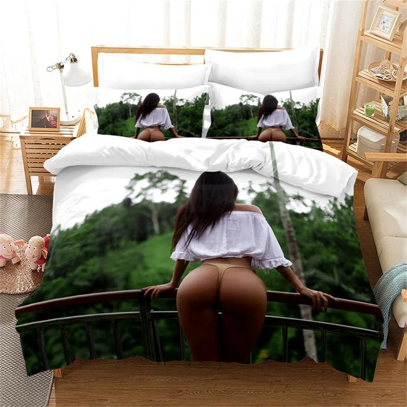 Sexy Beauty Bedding Set Adults Winter Duvet Cover Sets Kids,twin Full Queen King Bedroom Set Fashion Girl Quilt /Comforter Cover