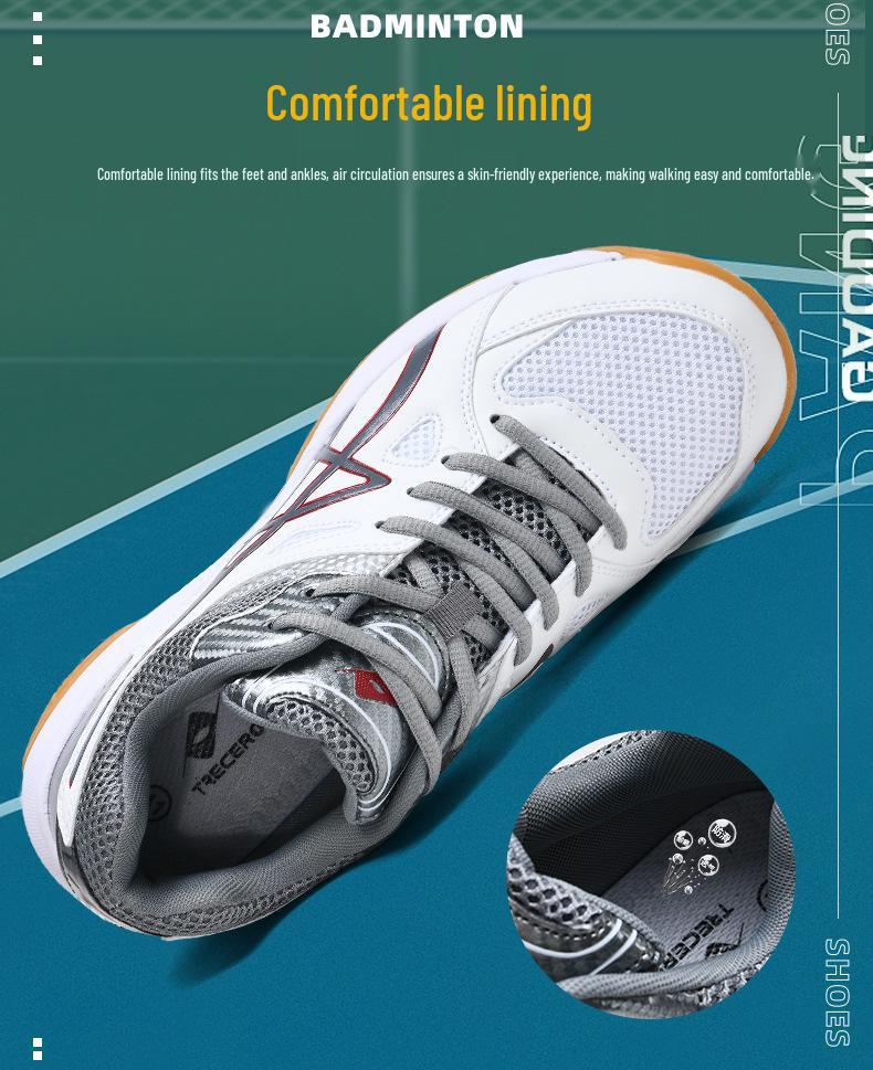 Men's Lightweight Breathable Badminton & Tennis Training Shoes - Comfortable Sport Sneakers for Table Tennis & Students