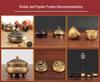 Antique Style Three-Legged Copper Incense Burner - Brass Sandalwood Holder for Household Use