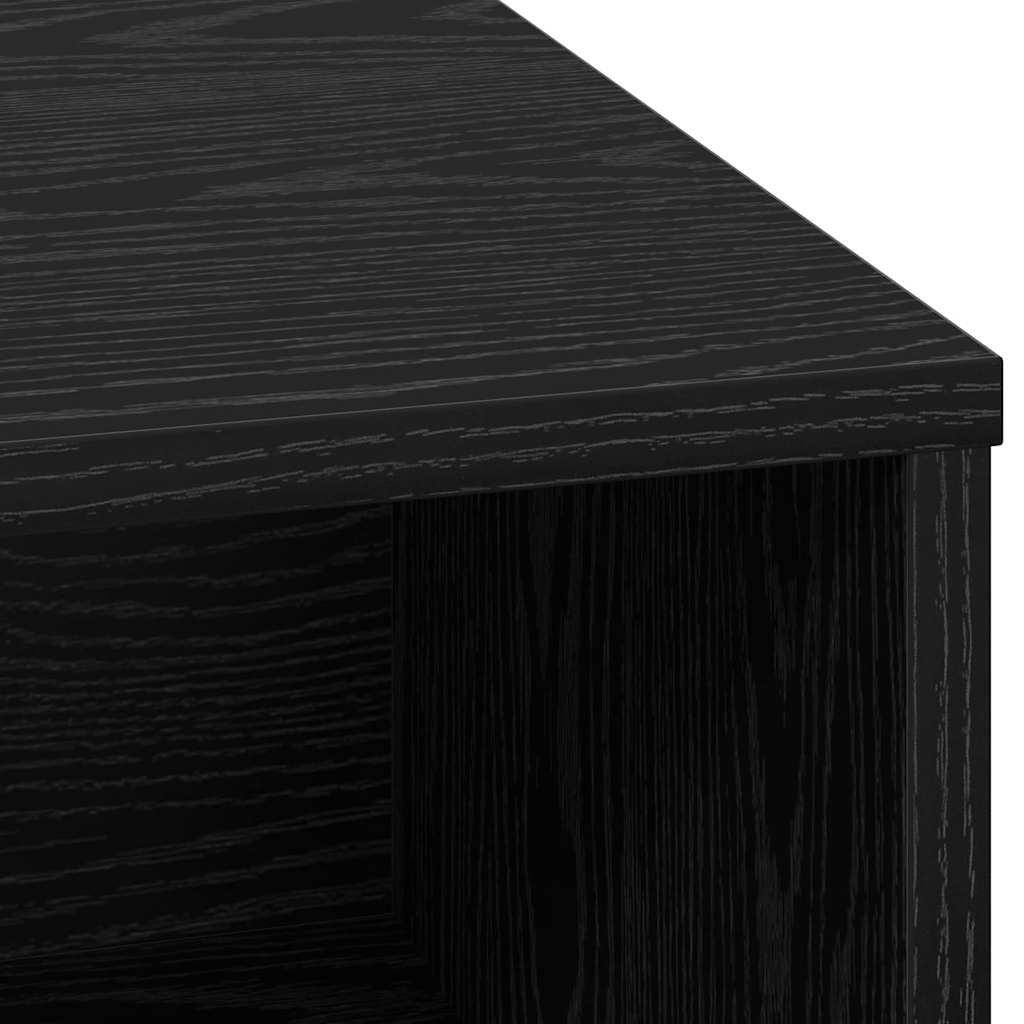 LED Sideboard in Black Oak Look 71 x 34.5 x 75 cm