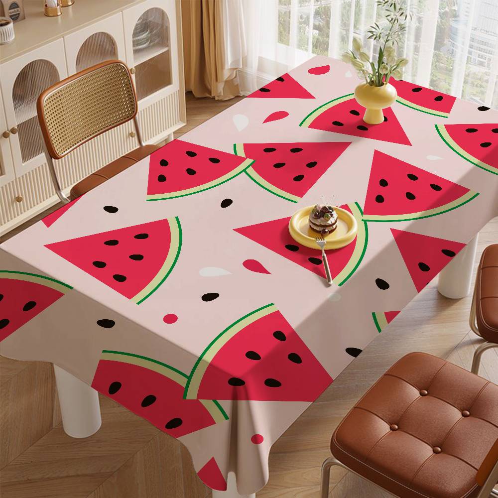 Zomer Watermeloen Elegante Rechthoekige Tafelkleed - Makkelijk te Onderhouden Voor Bruiloften, Banketten & Formele Gelegenheden 100x140cm