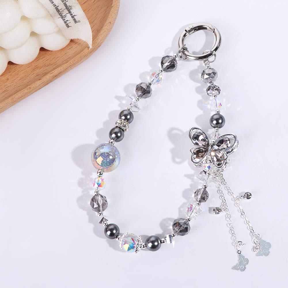 Short Butterfly Phone Chain Anti-lost Girls Phone Pendant Mobile Phone Lanyard  Christmas Gifts