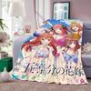Anime T-The Quintessential Quintuplets Throw Lightweight 240g Flannel Blanket Soft Skin-friendly for Summer Cooling