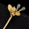 Elegantní spona do vlasů s poupětem magnólie: Klasický, všestranný doplněk Hanfu s vynikajícím etnickým stylem