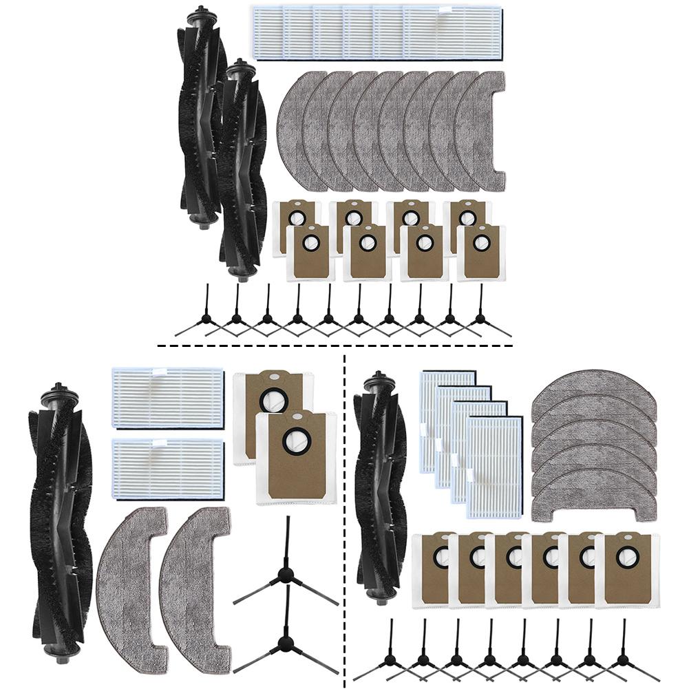 For MONSGA MS1 MAX Robot Vacuum Replacement Accessory Set Includes Main Brush Filters Mop Cloths and Dust Bags