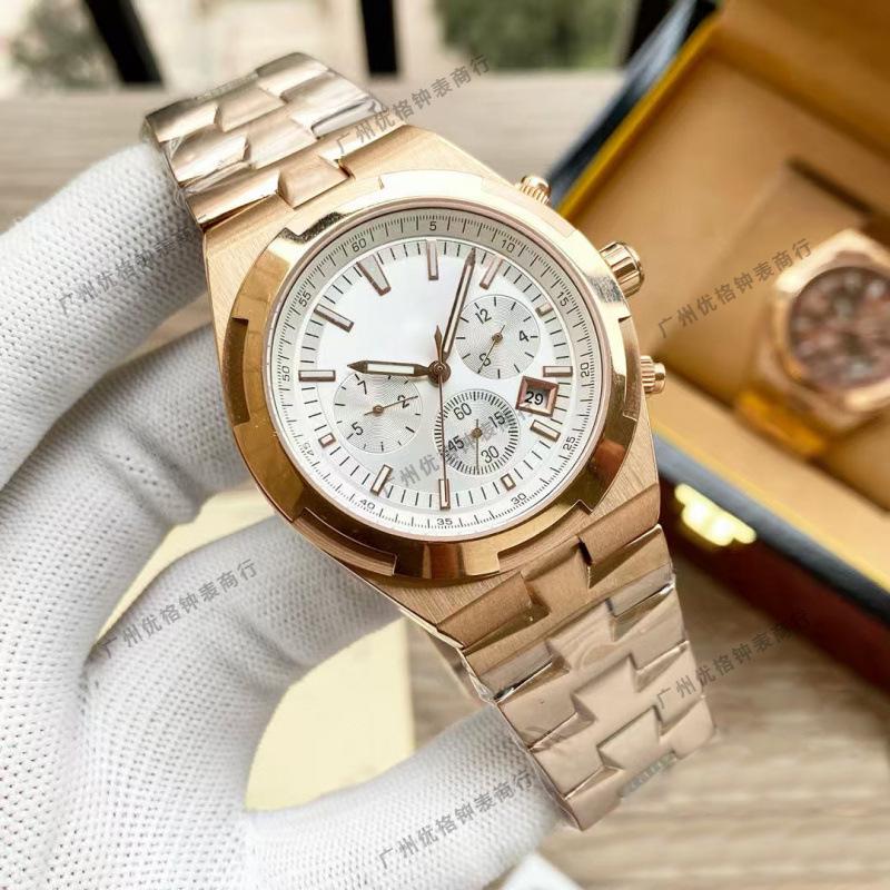 Jia Shi Jia 5500V Serie Automatische Leuchtende Herrenuhr mit Stahlarmband und Sechszeiger-Kalender