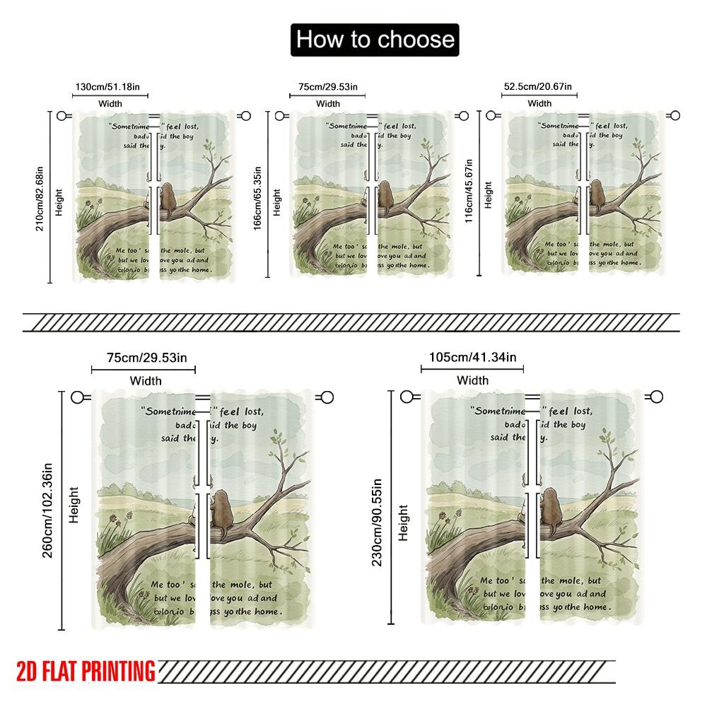 2 Stück 2D Flachdruck Vorhänge Maulwurf Liebe Zuhause Stoff Ohne Strom Geburtstagsfeier Verwendung für Fotoautomaten Geburtstage Hochzeiten