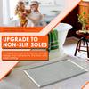 Waffle Bathroom Mat Microfiber Absorbent Bath Rug with Tassels Soft Non Slip Waffle Braided Floor Mat for Floor Tub Beside Decor