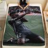 Vinícius Júnior Printed Flannel Blanket, Soft Throw for Bedroom Sofa, Washable, Fan Merchandise, Great Gift.