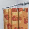 Cute Strawberry Cupcakes Shower Curtain For Home Decor Orange Bath Rug With Flower Printed Design Washable Fabric Shower Curtain