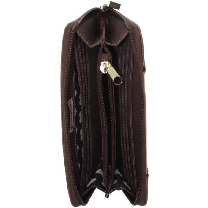 Compagnon - LOLLIPOPS - Taz Cash - Cuir destroy - Imprimé étoile - Marron