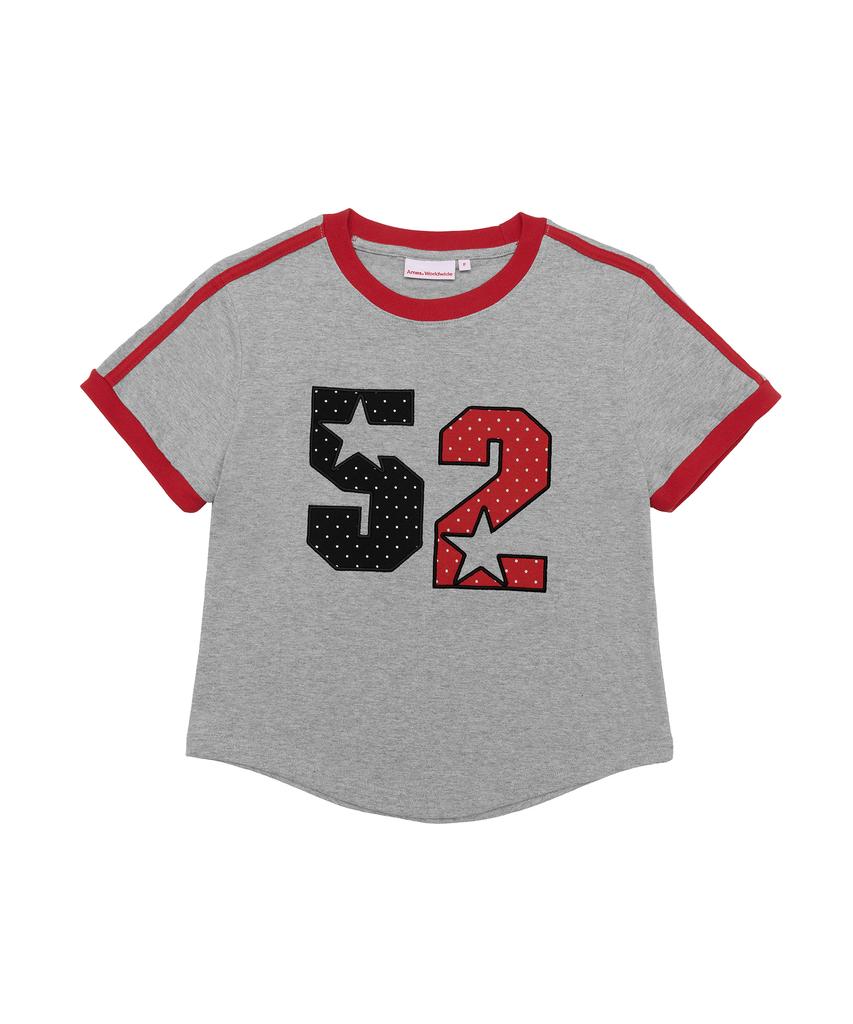 AMES-WORLDWIDE A Numbering Linetape Dot Tee Gray