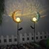 Outdoor Solar Lights Garden Crackle Glass Globe Stake Solar Moon Light Waterproof Garden Solar