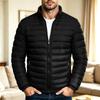 Men's Trendy Casual Color Stand Collar Cotton Padded Jacket for Everyday Wear