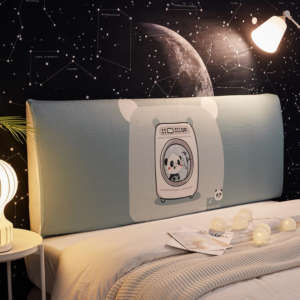 Nordic Nantong Bedside Cover Bedroom Bedside Backrest Cover Elastic Dustproof Soft Bag Fabric Protective Cover