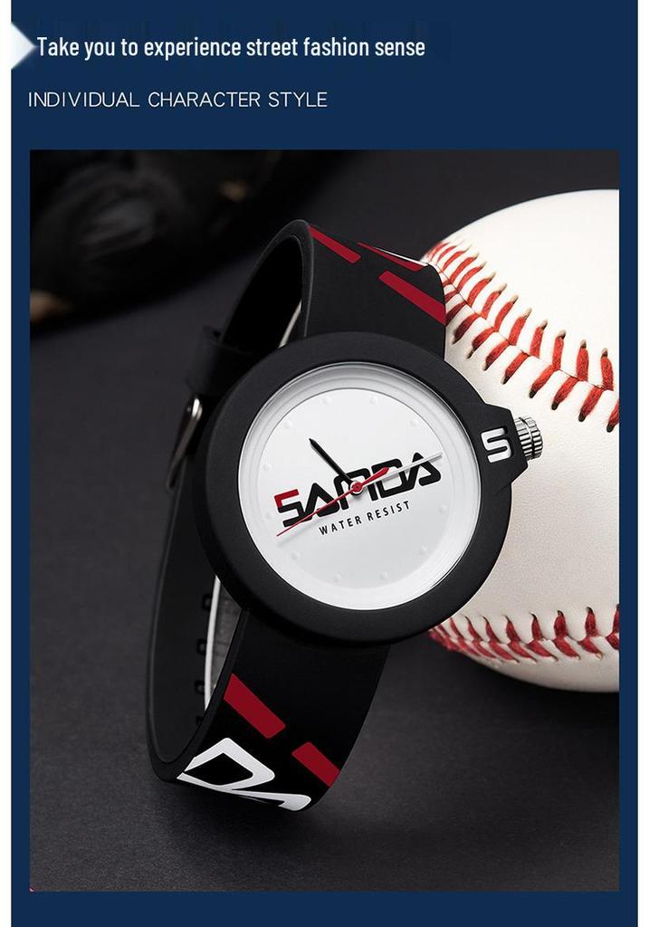 Sanda Silicone Strap Trendy Personality Watch: Unisex, Cool, Simple, for Primary & Secondary School Students.