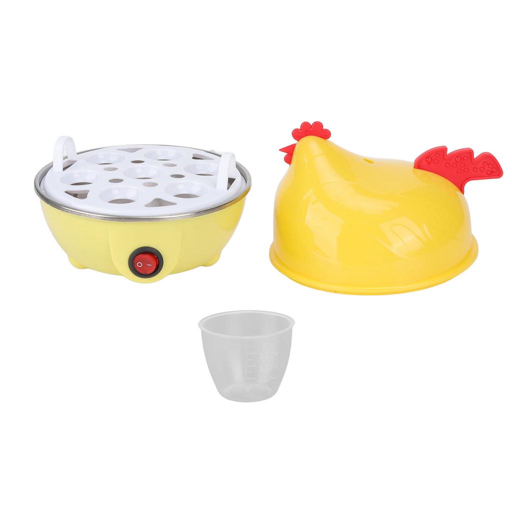 Electric Egg Cooker Multifunction Chicken Shape Rapid Egg Boiler 7 Egg Capacity Automatic Shut Off Mini Breakfast