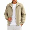 Men's Casual Flight Jacket Stand Collar Baseball Collar Jacket for Everyday Wear