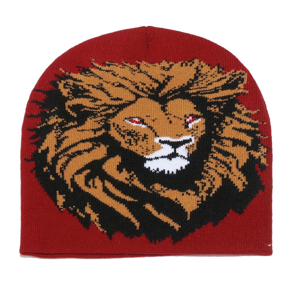 Cold Hat Woman 2025 Autumn and Winter New Lion Wool Hat Personality Trend Cycling Ear Hat Beanie