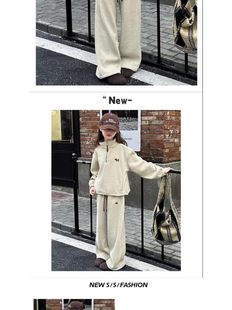 Dziewczęcy modny dres dwuczęściowy na wiosnę/jesień 2025