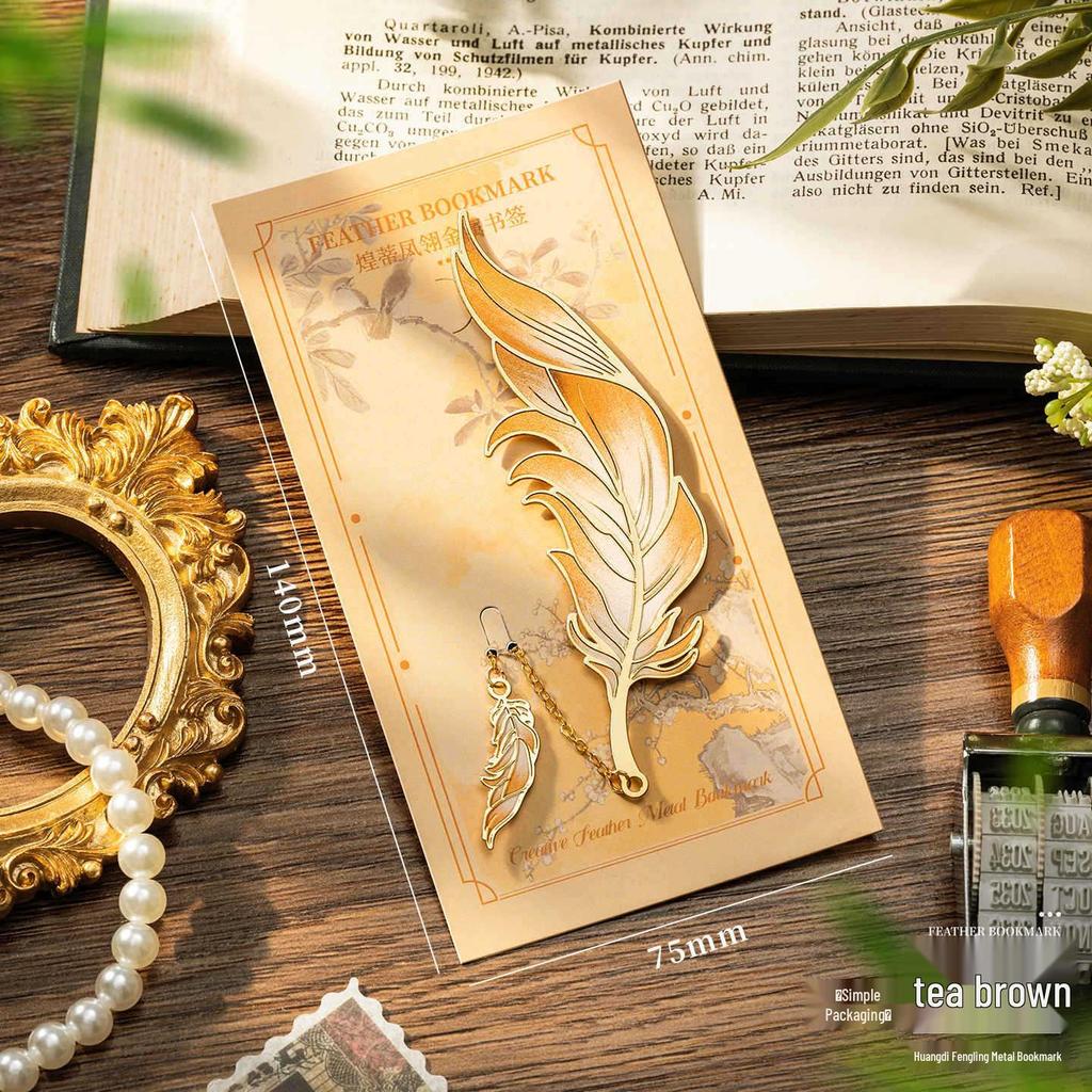 High-End Feather Bookmark Party Favors and Graduation Gifts for Classmates