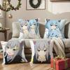 N-Nachoneko Pillow Case Sofa And Living Room Decorative Cushion Covers Dust-proof And Mite-proof Invisible Zipper