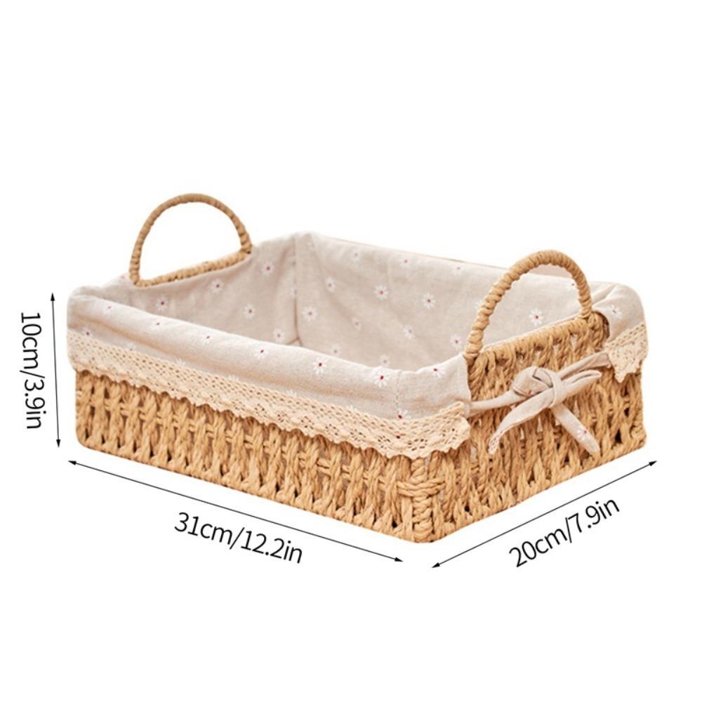 Imitation Rattan Rattan Storage Baskets Home Decoration Vegetable Fruit Hand-woven Baskets Multi-Purpose Toy Storage