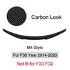Per BMW Serie 4 F32 F33 F36 2014-2020 Fibra di Carbonio Lip Paraurti Posteriore Spoiler Baule Kit Ala Coda Stile MP M4 PSM Nero Lucido