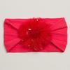 Summer new girls' hair accessories, baby candy color flower seamless wide headscarf, baby nylon headband