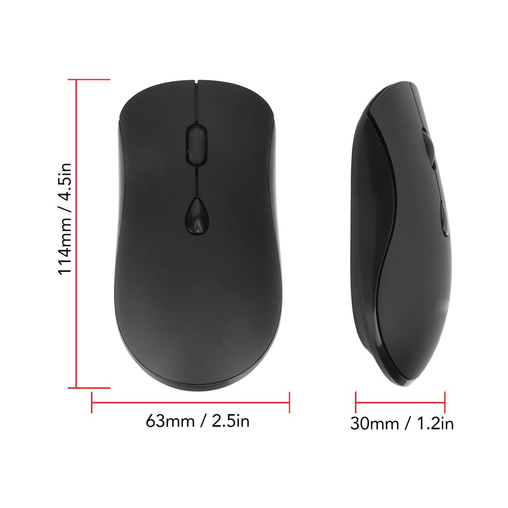 2.4G Wireless Portable Optical Mouse 3 Levels DPI Rechargeable Slim Silent Mouse with USB Receiver for Notebook PC Laptop