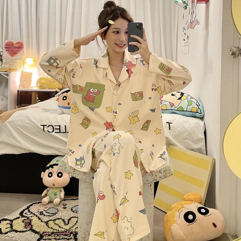 Women's Cute Cartoon Long-Sleeve Pajama Set