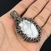 Howlite Pendant, 999 Copper Wire Wrapped Gemstone Jewelry, Handmade Pendant, For Thanksgiving