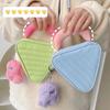 Portable Makeup Organizer - Contrast Color Square Triangle Cosmetic Bag for Travel Toiletry Storage Bag Organizer