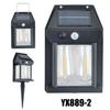 LED Outdoor Solar Wall Light Tungsten Filament Garden Lamp with Motion Sensor Night Lamp 3 Modes Solar Light for Courtyard Fence