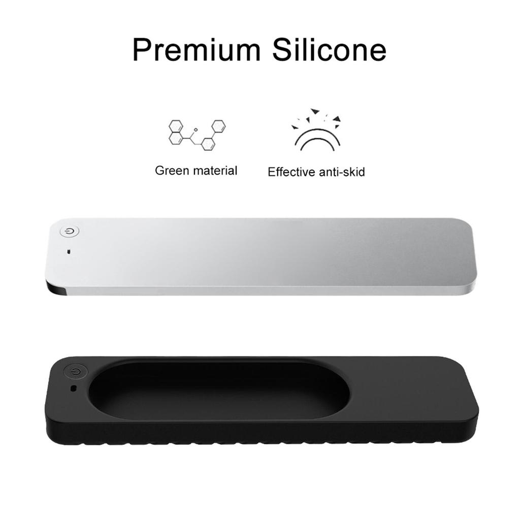 Silicone Case for Apple TV 4K 2021 Remote Black Anti Slip Cover with Lanyard