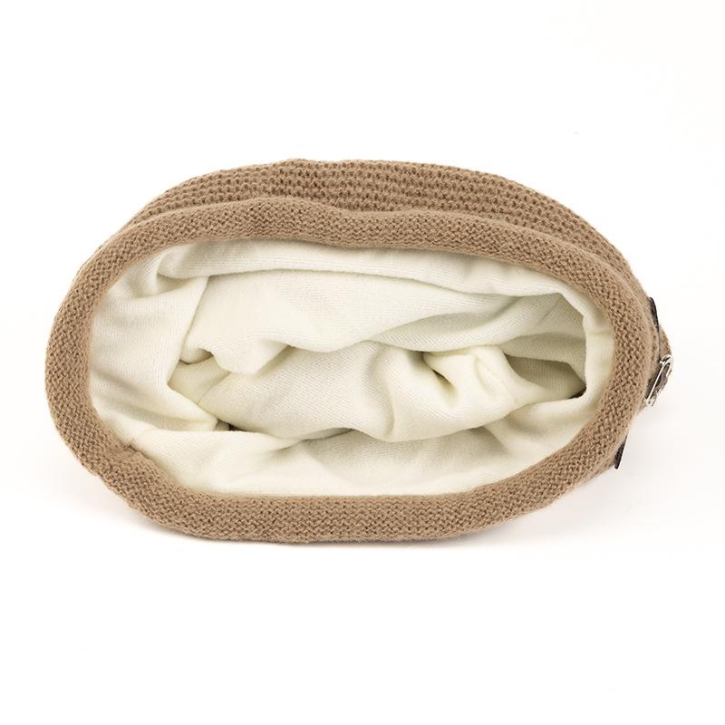 Autumn and winter knitted headgear, foreign style, fashionable and loose, big head circumference, confinement hat, stacking hat, new velvet hat