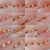 925 Silber Nadeln Gold Farbe Einfach Klein Schmetterling Steckerohrringe für Damen Hypoallergen Tägliches Tragen Ohr Mädchen Piercing Geschenke