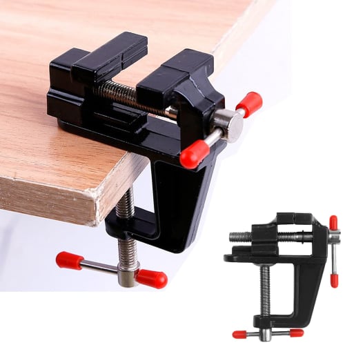 

Wolfride Mini Vise, Tabletop Vise, Small Table Clamp, Rotating Woodworking Vise, Aluminum Alloy, Lightweight, Fixed Workbench, DIY Tool