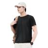 Camiseta Masculina de Malha de Secagem Rápida Manga Curta Respirável Casual Top de Verão
