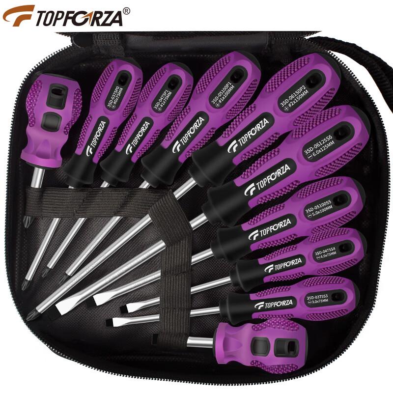 TOPFORZA SD-0216 10-Piece Professional Screwdriver Set